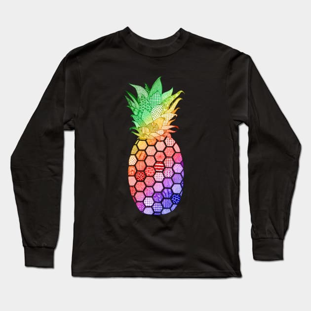 Zentangle Pineapple Long Sleeve T-Shirt by SamuelJ